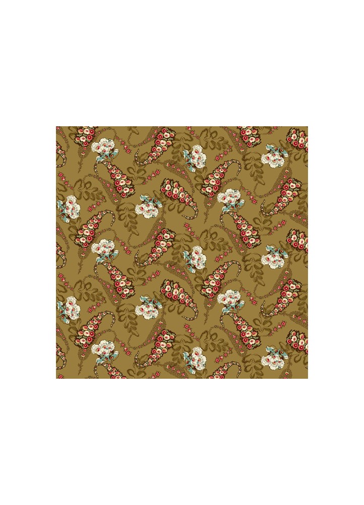 Bucklebury Chintz - caramel - quircky paisley