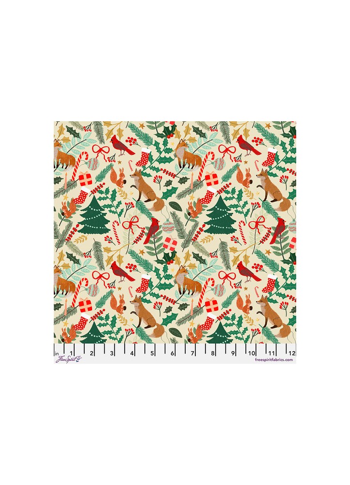 Christmas spirit -cream - forest evening