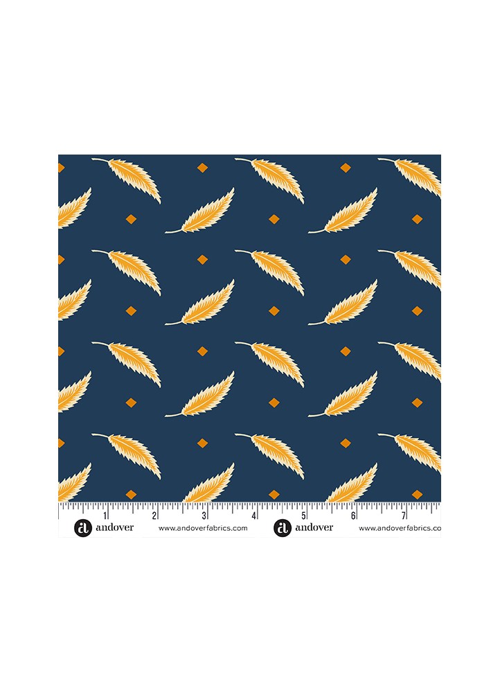 Indigo Cheddar II - Indigo Tossed leaves