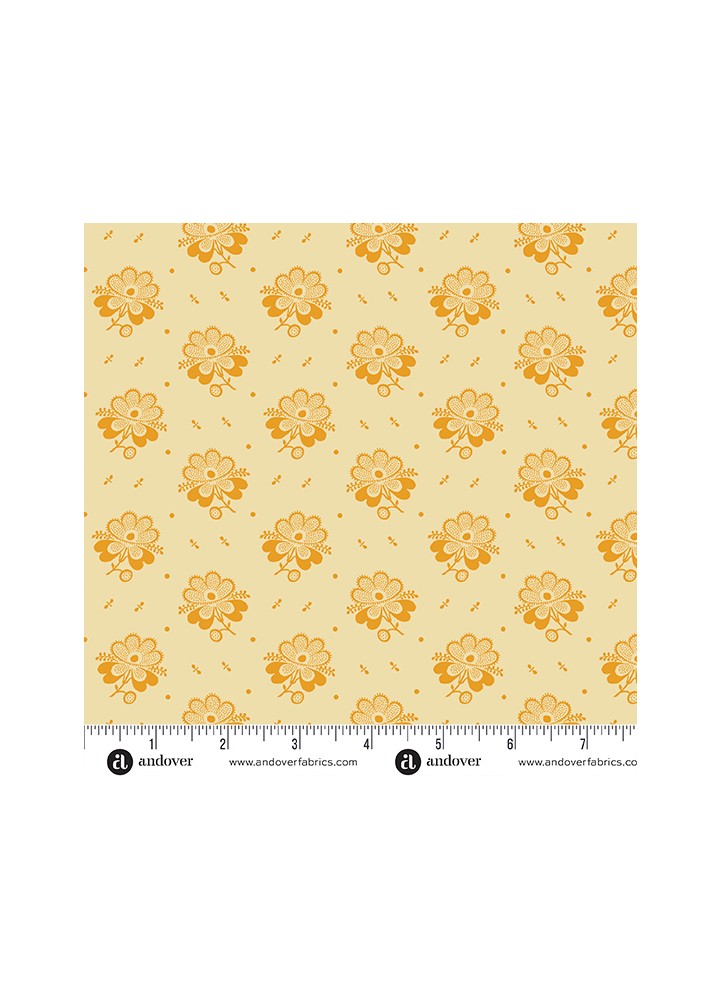 Indigo Cheddar II - Cream Picotage Floral