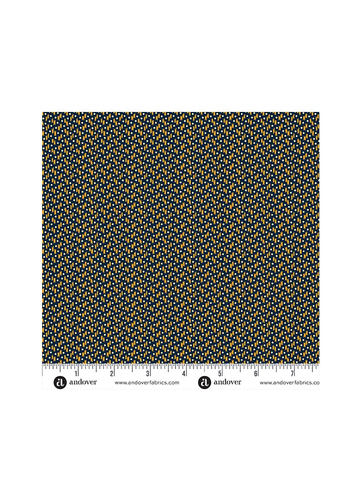 Cheddar II - Indigo Ikat dot