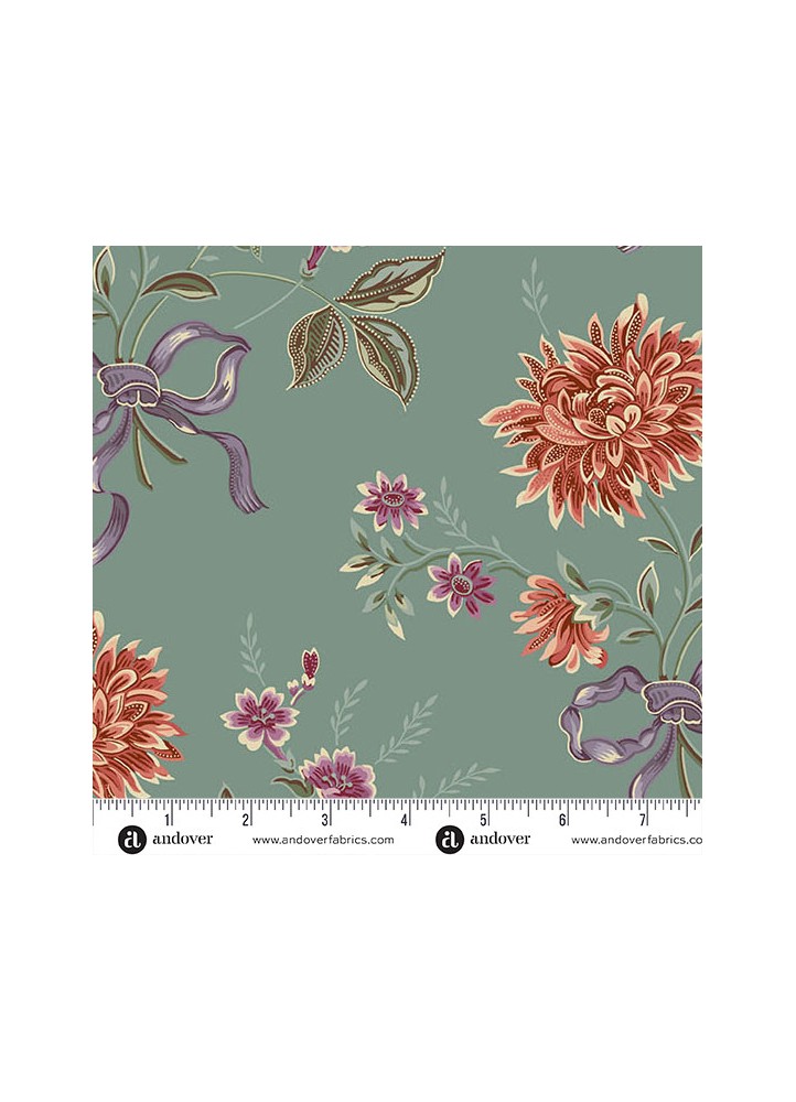 10171T-Autumn Bouquet - Aqua