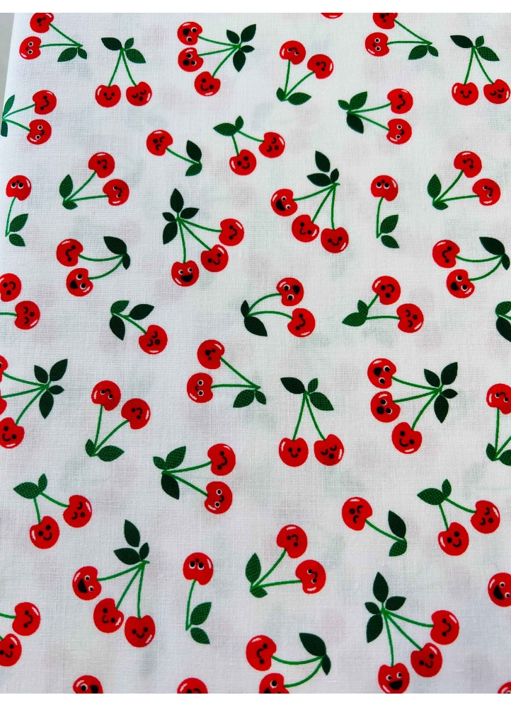 Tissu cerise
