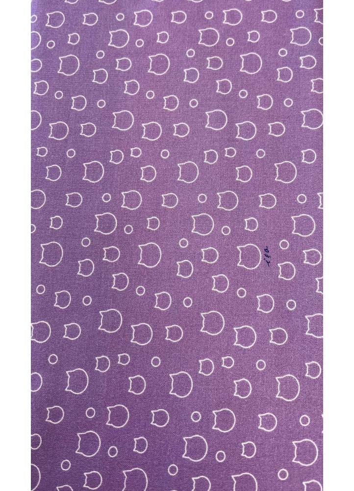 Tissu chat violet