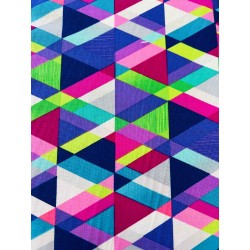 Tissu triangles colorés